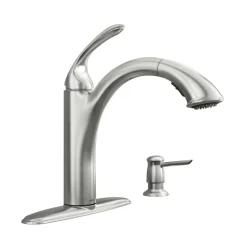Moen Kinzel One Handle Stainless Steel Pull-Out Kitchen Faucet