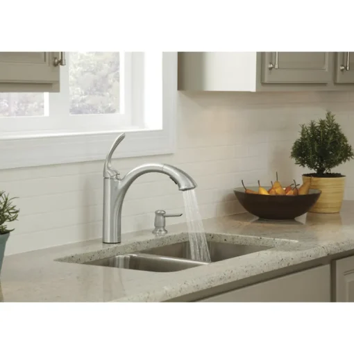 Moen Kinzel One Handle Stainless Steel Pull-Out Kitchen Faucet