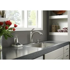 Moen Kinzel One Handle Stainless Steel Pull-Out Kitchen Faucet