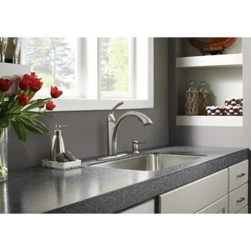 Moen Kinzel One Handle Stainless Steel Pull-Out Kitchen Faucet