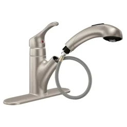 Moen Renzo One Handle Stainless Steel Pull-Out Kitchen Faucet