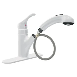 Moen Renzo One Handle White Pull-Out Kitchen Faucet