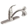 Moen Torrance One Handle Stainless Steel Kitchen Faucet Side Sprayer Included