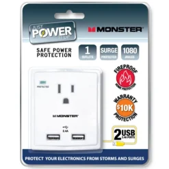 Monster Just Power It Up 1080 J 1 outlets Surge Tap