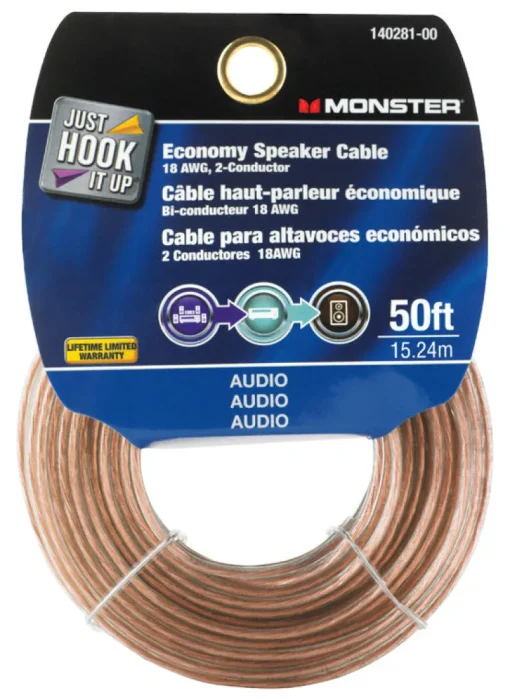 Monster Just Hook It Up 50 ft. L Speaker Wire AWG