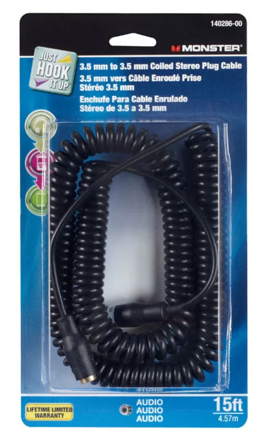 Monster Just Hook It Up Stereo Jack Cable 1 pk