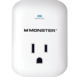 Monster Just Power It Up 0 ft. L 1 outlets Wall Tap Surge Protector White 1200 J