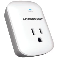 Monster Just Power It Up 0 ft. L 1 outlets Wall Tap Surge Protector White 1200 J