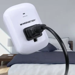 Monster Just Power It Up 0 ft. L 1 outlets Wall Tap Surge Protector White 1200 J