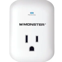 Monster Just Power It Up 0 ft. L 1 outlets Wall Tap Surge Protector White 1200 J