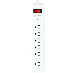 Monster Just Power It Up 4 ft. L 6 outlets Surge Protector White 1080 J