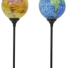 Moonrays 91860Fd Fireburst & Peacock Swirled Glass Stake Lights (Pack of 16)