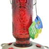 More Birds 60 20 Oz Capacity Red Vintage Hummingbird Feeder