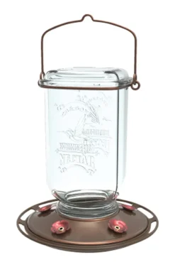 More Birds Hummingbird 25 Glass Jar Nectar Feeder 5 ports (Pack of 4)