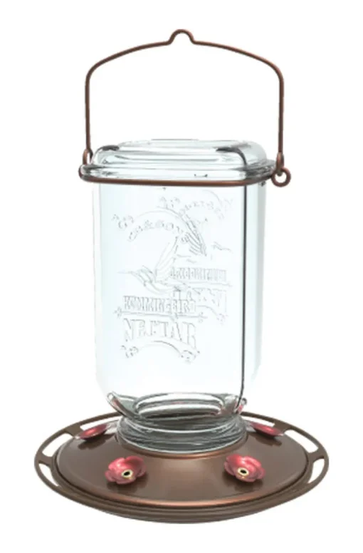 More Birds Hummingbird 25 Glass Jar Nectar Feeder 5 ports (Pack of 4)
