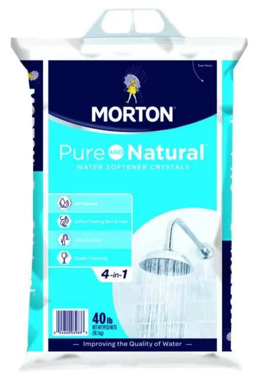 Morton Pure And Natural Water Softener Salt Crystal 40 lb