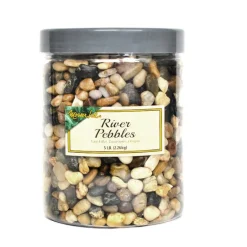 Mosser Lee River Pebbles Assorted Stone Vase Filler 5 Lb.