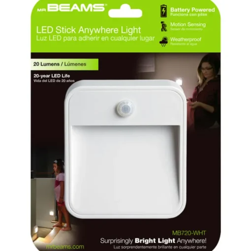 Mr. Beams Motion-Sensing Battery Powered LED White Area Light