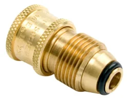 Mr. Heater Brass Quick Connect x Excess Flow Soft Nose P.O.L Propane Grill Adapter