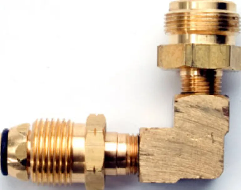 Mr. Heater Gold Brass Restricted Flow Soft Nose P.O.L. Propane Elbow