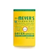 Mrs. Meyer's Clean Day Honeysuckle Scent Fabric Softener Sheets 80 oz 80 pk