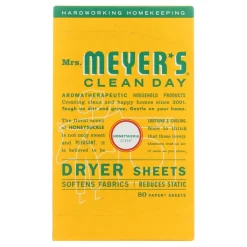 Mrs. Meyer's Clean Day Honeysuckle Scent Fabric Softener Sheets 80 oz. 80 pk (Pack of 12)