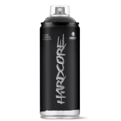 MTN Hardcore Gloss Black Spray Paint 11 oz (Pack of 6).