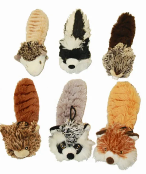 Multipet Bouncy Burrow Buddies Assorted Plush Assortment Dog Toy Medium 1 pk