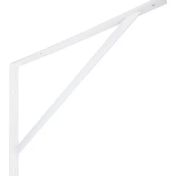 National Hardware 13 in. H x 20 in. W x 1.19 in. D White Steel Shelf Bracket (Pack of 6)