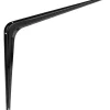 National Hardware 12 in. H X 10 in. W X 1 in. D Black Steel Shelf Bracket