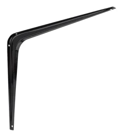 National Hardware 12 in. H X 10 in. W X 1 in. D Black Steel Shelf Bracket