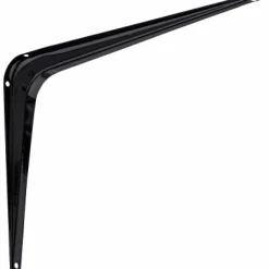 National Hardware 10 in. H X 8 in. W X 1-9/16 in. D Black Steel Shelf Bracket