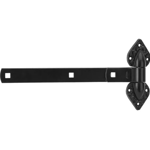 National Hardware 12 in. L Black Steel Heavy Duty Spear T Hinge 1 pk