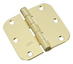 National Hardware 3-1/2 in. L Bright Brass Door Hinge 3 pk