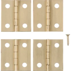 National Hardware 1 in. L Solid Brass Broad Hinge 1 pk
