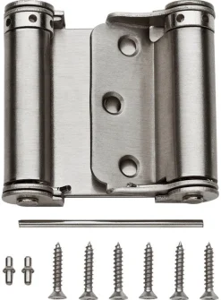 National Hardware 3 in. L Satin Nickel Double-Acting Spring Hinge 1 pk
