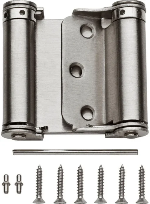 National Hardware 3 in. L Satin Nickel Double-Acting Spring Hinge 1 pk