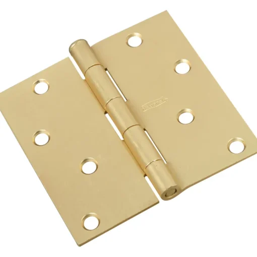 National Hardware 4 in. L Satin Brass Door Hinge 1 pk