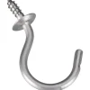 National Hardware 1.5 in. L Silver Stainless Steel Cup Hook 15 lb. cap. 2 pk