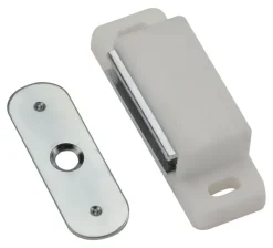 National Hardware 2-1/32 in. W X 2 in. L White Metal Magnetic Catch 1 pk