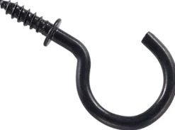 National Hardware Black Steel 1 in. L Cup Hook 13 lb 30 pk