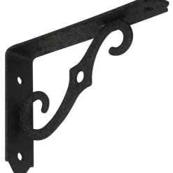 National Hardware Black Steel Shelf Bracket 5 in. L 80 lb