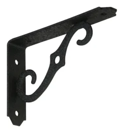 National Hardware Black Steel Shelf Bracket 5 in. L 80 lb