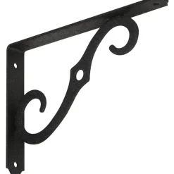 National Hardware Black Steel Shelf Bracket 8 in. L 80 lb