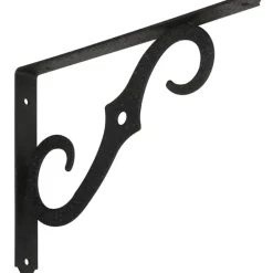 National Hardware Black Steel Shelf Bracket 10 in. L 100 lb