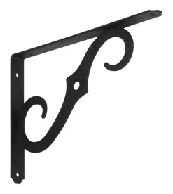 National Hardware Black Steel Shelf Bracket 10 in. L 100 lb