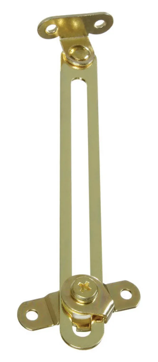 National Hardware Brass-Plated Steel Friction Lid Support 6 in. 1 pk