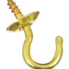 National Hardware Gold Solid Brass 1/2 in. L Cup Hook 1 pk