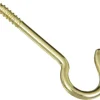 National Hardware Gold Solid Brass 2-9/16 in. L Ceiling Hook 20 lb 3 pk