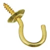 National Hardware Gold Solid Brass 3/4 in. L Cup Hook 5 lb 5 pk